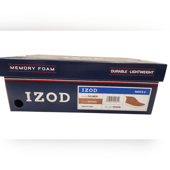 Izod Men’s Palmer Chukka‎ Boot Shoes Brown Brand New Size 9M - Picture 1 of 8